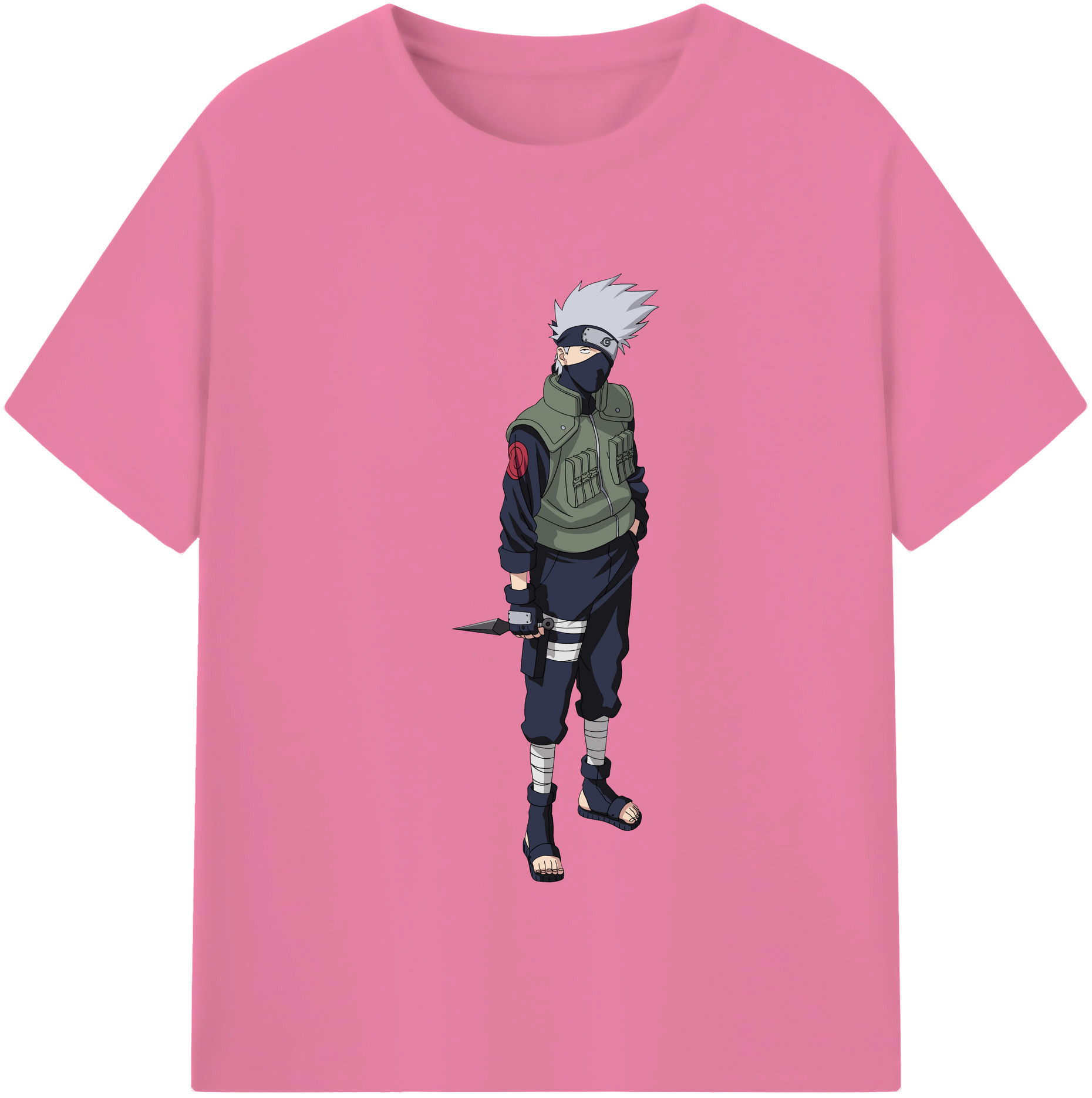 （画像用） NARUTO -ナルト- はたけ カカシ Hatake Kakashi 綿100％半袖Tシャツ（フロントプリント）
